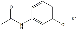 Potassium m-(acetylamino)phenolate Struktur