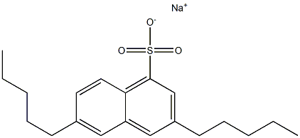 3,6-Dipentyl-1-naphthalenesulfonic acid sodium salt Struktur