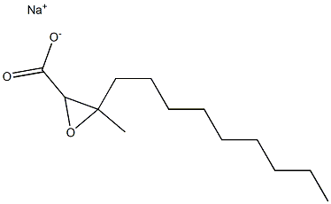 3-Nonyl-3-methyloxirane-2-carboxylic acid sodium salt Struktur