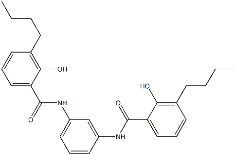 N,N'-Bis(3-butylsalicyloyl)-m-phenylenediamine Struktur