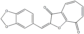 2-(3,4-Methylenedioxybenzylidene)-2H-cyclohepta[b]furan-3,8-dione Struktur