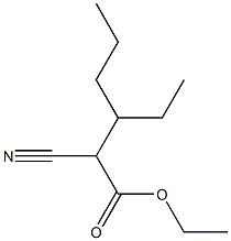 2-Cyano-3-ethylhexanoic acid ethyl ester Struktur