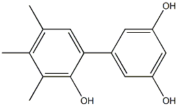 3',4',5'-Trimethyl-1,1'-biphenyl-2',3,5-triol Struktur