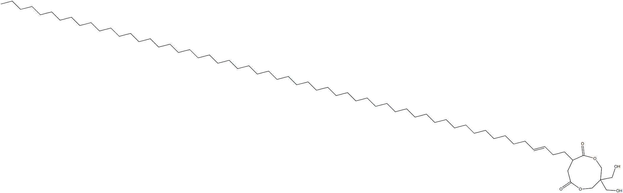 3,3-Bis(hydroxymethyl)-8-(3-octapentacontenyl)-1,5-dioxacyclononane-6,9-dione Struktur