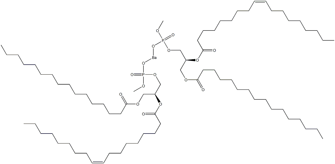 Bis[[(S)-2-[[(Z)-1-oxo-9-octadecenyl]oxy]-3-[(1-oxohexadecyl)oxy]propoxy](methoxy)phosphinoyloxy]barium Struktur