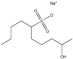 9-Hydroxydecane-5-sulfonic acid sodium salt Struktur