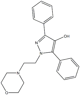 1-(2-Morpholinoethyl)-3,5-diphenyl-1H-pyrazol-4-ol Struktur