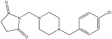 N-[[4-(p-Chlorobenzyl)-1-piperazinyl]methyl]succinimide Struktur