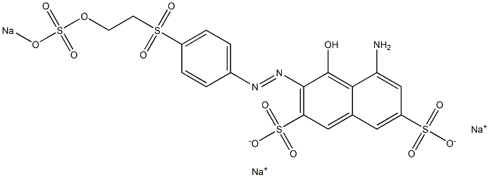 5-Amino-4-hydroxy-3-[p-[2-(sodiooxysulfonyloxy)ethylsulfonyl]phenylazo]-2,7-naphthalenedisulfonic acid disodium salt Struktur