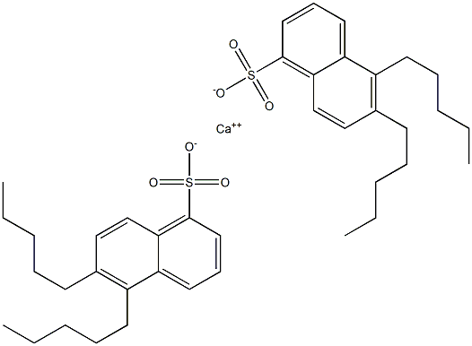 Bis(5,6-dipentyl-1-naphthalenesulfonic acid)calcium salt Struktur