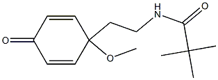 N-[2-(1-Methoxy-4-oxo-2,5-cyclohexadienyl)ethyl]-2,2-dimethylpropanamide Struktur