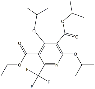 4,6-Di(isopropyloxy)-2-trifluoromethylpyridine-3,5-dicarboxylic acid 3-ethyl 5-isopropyl ester Struktur