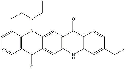 5-(Diethylamino)-10-ethyl-5,12-dihydroquino[2,3-b]acridine-7,14-dione Struktur