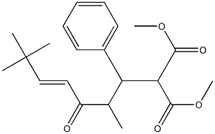 2-[(4E)-1-Phenyl-2,6,6-trimethyl-3-oxo-4-heptenyl]propanedioic acid dimethyl ester Struktur