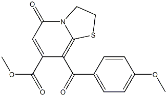 8-(4-Methoxybenzoyl)-2,3-dihydro-5-oxo-5H-thiazolo[3,2-a]pyridine-7-carboxylic acid methyl ester Struktur