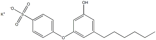 3'-Hydroxy-5'-hexyl[oxybisbenzene]-4-sulfonic acid potassium salt Struktur