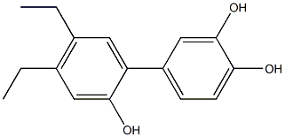 4',5'-Diethyl-1,1'-biphenyl-2',3,4-triol Struktur