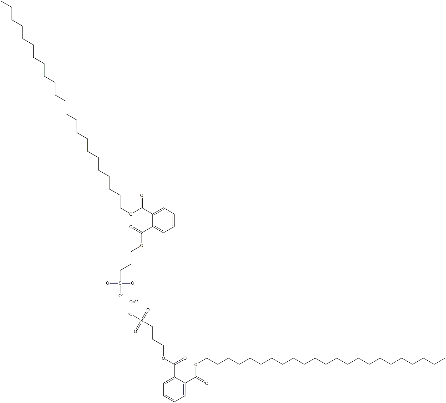 Bis[3-[(2-tricosyloxycarbonylphenyl)carbonyloxy]propane-1-sulfonic acid]calcium salt Struktur