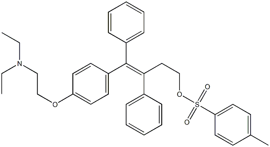 2-[4-[(Z)-1,2-Diphenyl-4-(tosyloxy)-1-butenyl]phenoxy]-N,N-diethylethanamine Struktur