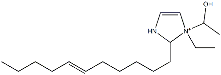 1-Ethyl-1-(1-hydroxyethyl)-2-(6-undecenyl)-4-imidazoline-1-ium Struktur