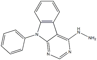 4-Hydrazino-9-phenyl-9H-pyrimido[4,5-b]indole Struktur