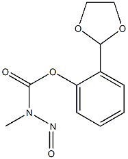 N-Methyl-N-nitrosocarbamic acid o-(1,3-dioxolan-2-yl)phenyl ester Struktur