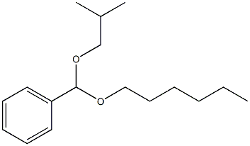 Benzaldehyde hexyl 2-methylpropyl acetal Struktur