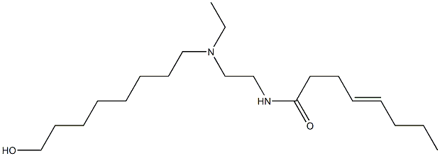 N-[2-[N-Ethyl-N-(8-hydroxyoctyl)amino]ethyl]-4-octenamide Struktur