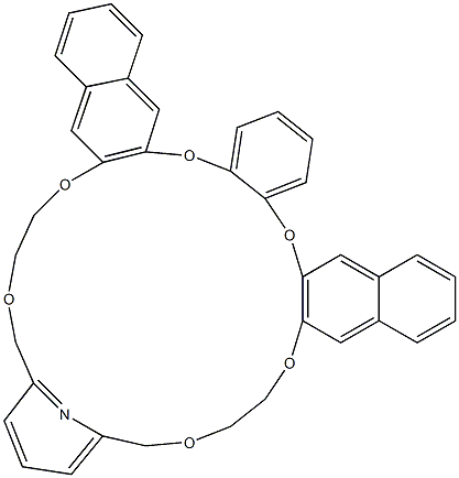 2,6-[[[[1,2-Phenylenebisoxybis(3,2-naphthalenediyl)]bisoxy]bisethylenebisoxy]bismethylene]pyridine Struktur