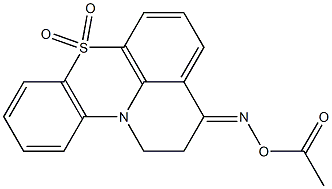 3-(Acetoxyimino)-2,3-dihydro-1H-pyrido[3,2,1-kl]phenothiazine 7,7-dioxide Struktur