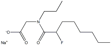 N-(2-Fluorooctanoyl)-N-propylglycine sodium salt Struktur