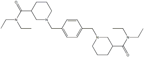 1,4-Phenylenebis[3-[(diethylamino)carbonyl]piperidinomethane] Struktur