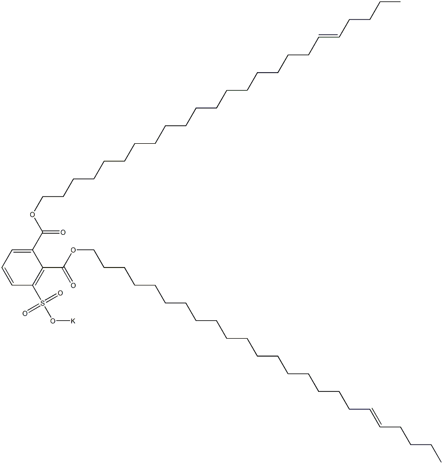 3-(Potassiosulfo)phthalic acid di(19-tetracosenyl) ester Struktur