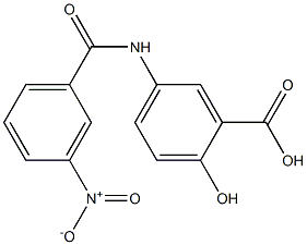 5-(m-Nitrobenzoylamino)salicylic acid Struktur