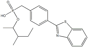 4-(2-Benzothiazolyl)phenylmethylphosphonic acid sec-butylethyl ester Struktur