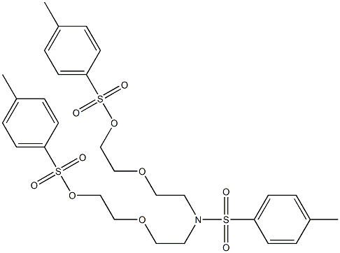 Bis(4-methylbenzenesulfonic acid)6-(4-methylphenylsulfonyl)-3,9-dioxa-6-azaundecane-1,11-diyl ester Struktur