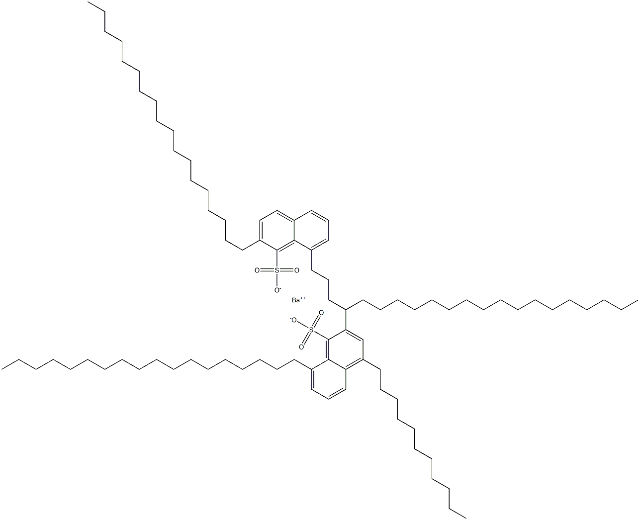 Bis(2,8-dioctadecyl-1-naphthalenesulfonic acid)barium salt Struktur