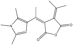 3-[1-(1,2,5-Trimethyl-1H-pyrrole-3-yl)ethylidene]-4-isopropylidenetetrahydrofuran-2,5-dione Struktur