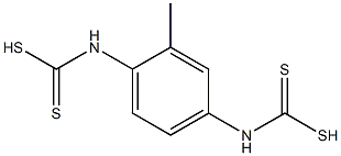 2-Methyl-1,4-phenylenebis(dithiocarbamic acid) Struktur