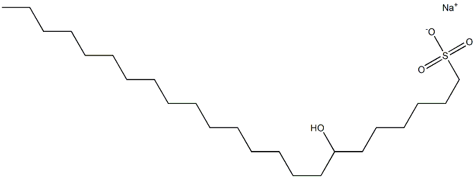 7-Hydroxytricosane-1-sulfonic acid sodium salt Struktur