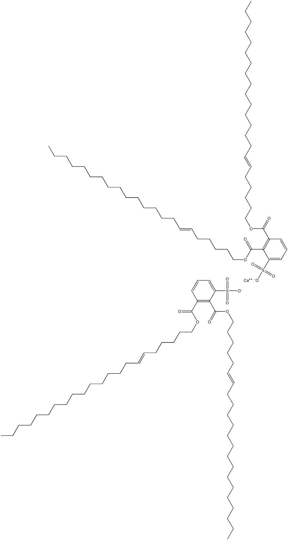 Bis[2,3-di(6-docosenyloxycarbonyl)benzenesulfonic acid]calcium salt Struktur