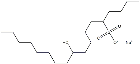 10-Hydroxyoctadecane-5-sulfonic acid sodium salt Struktur