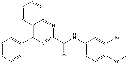 N-(4-Methoxy-3-bromophenyl)-4-phenylquinazoline-2-carboxamide Struktur