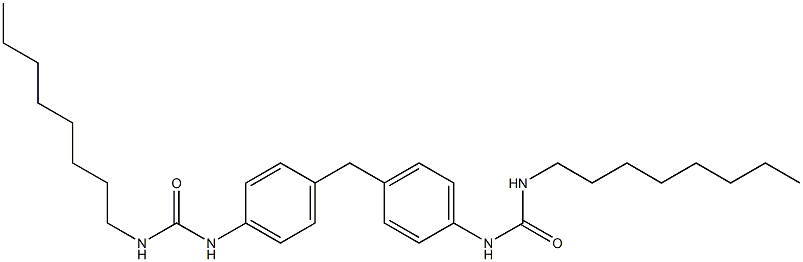 1,1'-Methylenebis(1,4-phenylene)bis(3-octylurea) Struktur