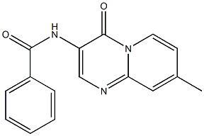 N-(4-Oxo-8-methyl-4H-pyrido[1,2-a]pyrimidine-3-yl)benzamide Struktur