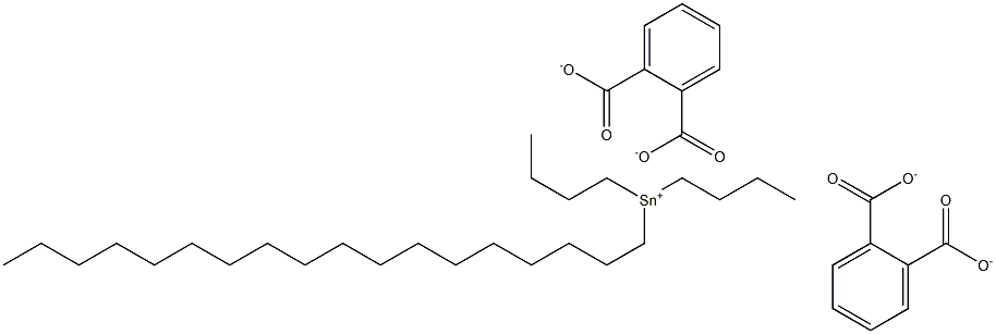 Bis(phthalic acid 1-octadecyl)dibutyltin(IV) salt Struktur