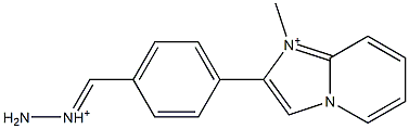 2-[4-Aminoiminiomethylphenyl]-1-methylimidazo[1,2-a]pyridin-1-ium Struktur