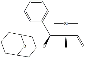 (1S,2R)-1-[(9-Borabicyclo[3.3.1]nonan-9-yl)oxy]-1-phenyl-2-(trimethylsilyl)-2-methyl-3-butene Struktur