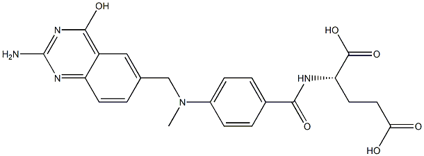 N-[p-[[(2-Amino-4-hydroxyquinazolin-6-yl)methyl](methyl)amino]benzoyl]-L-glutamic acid Struktur