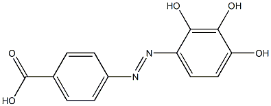 4-[(2,3,4-Trihydroxyphenyl)azo]benzoic acid Struktur